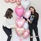 12-Pack 18in Pink & Rose Gold Heart Foil Balloons – Mylar Party Decor for Birthday, Baby Shower & Wedding